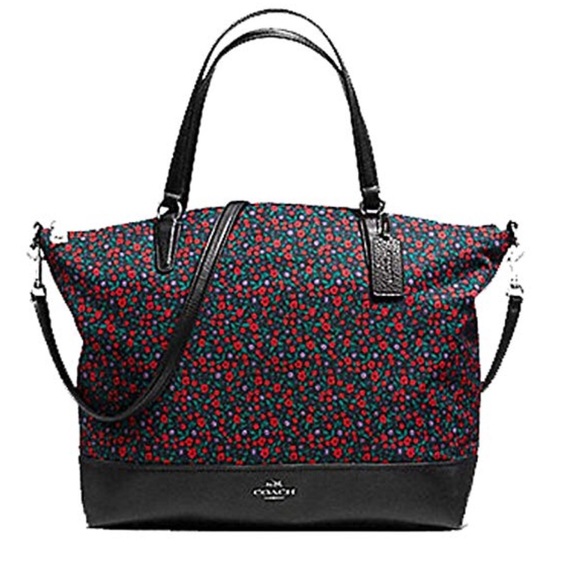 COACH SATCHEL IN RANCH FLORAL PRINT NYLON - Picture 3 of 5